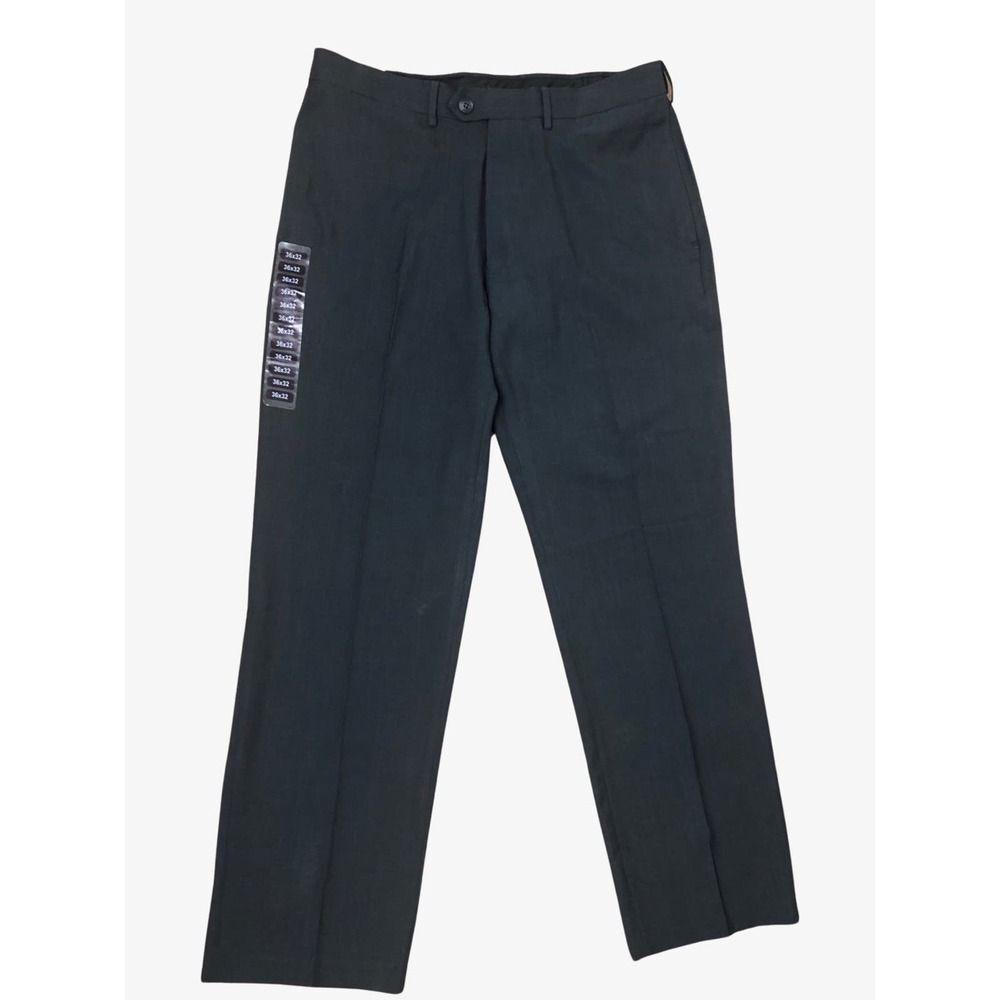 Haggar Pants 36W x 32L Classic Fit Comfort Waistband Performance Gray Flawed